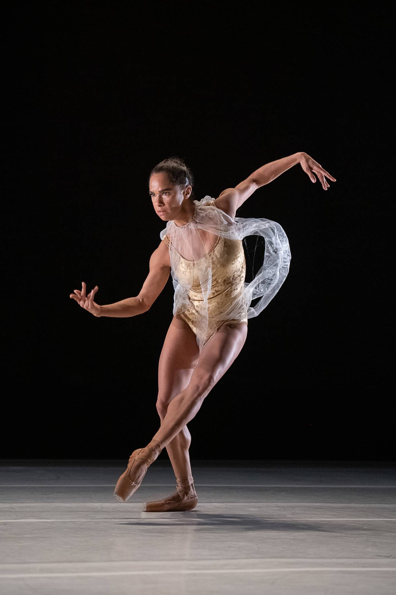 Misty Copeland poses architecturally